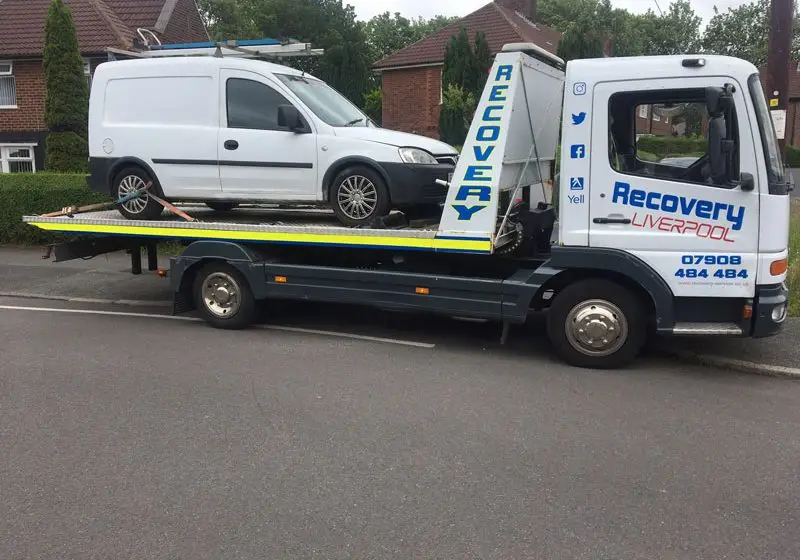 vauxhall van being recovered